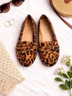 Journee Collection Leopard Print Loafers - Tan/Black